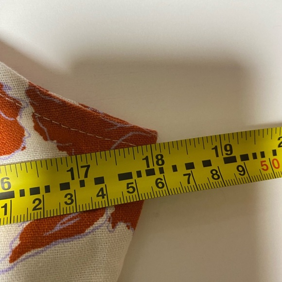 NWT Monteau Linen Blend Floral Button Front Midi Dress Size M Cottagecore Summer - Picture 5 of 7